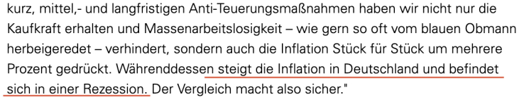 Inflation in der Rezession