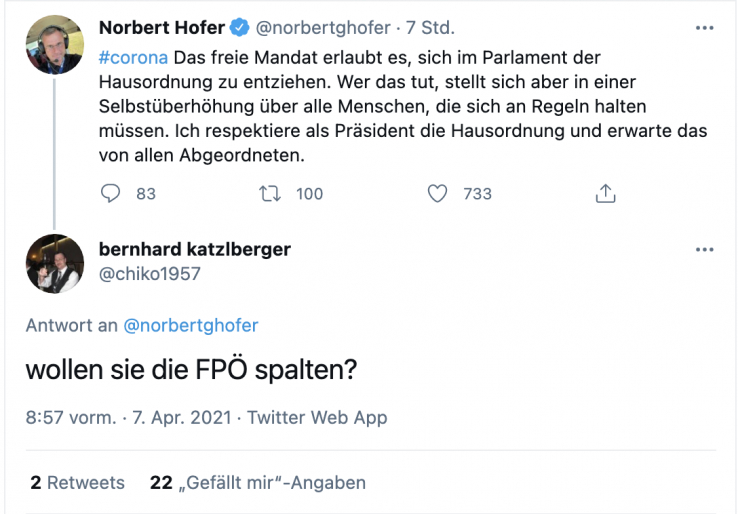 FPÖ &amp; Maskenpflicht im Parlament