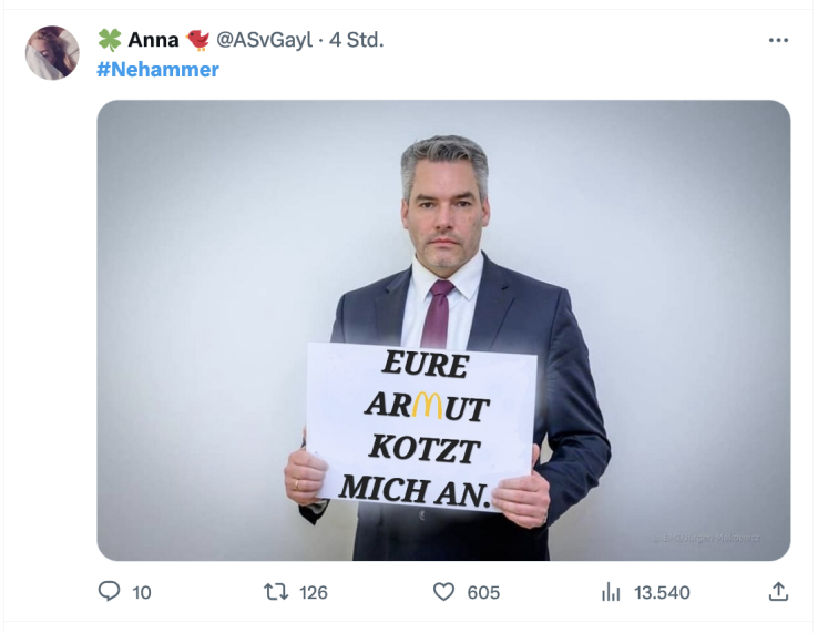 Eure Armut kotzt mich an